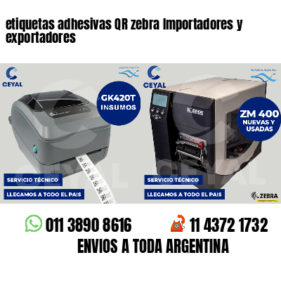 etiquetas adhesivas QR zebra Importadores y exportadores