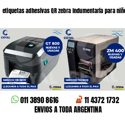 etiquetas adhesivas QR zebra Indumentaria para niños