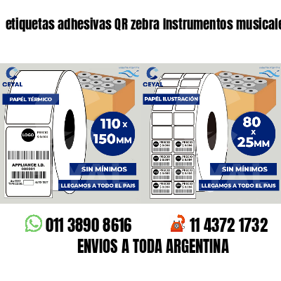 etiquetas adhesivas QR zebra Instrumentos musicales
