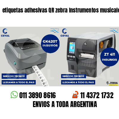 etiquetas adhesivas QR zebra Instrumentos musicales