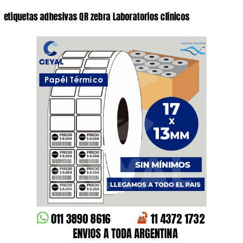 etiquetas adhesivas QR zebra Laboratorios clínicos