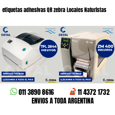 etiquetas adhesivas QR zebra Locales Naturistas