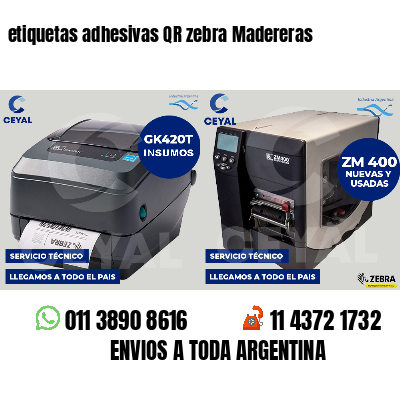 etiquetas adhesivas QR zebra Madereras