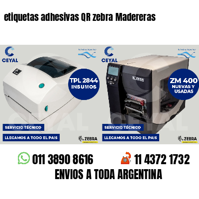 etiquetas adhesivas QR zebra Madereras
