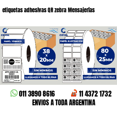 etiquetas adhesivas QR zebra Mensajerías