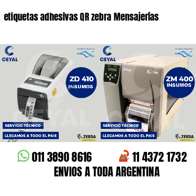 etiquetas adhesivas QR zebra Mensajerías