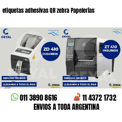 etiquetas adhesivas QR zebra Papelerías