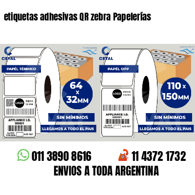 etiquetas adhesivas QR zebra Papelerías
