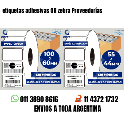 etiquetas adhesivas QR zebra Proveedurías