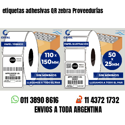 etiquetas adhesivas QR zebra Proveedurías