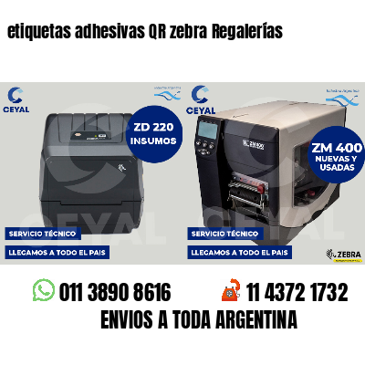 etiquetas adhesivas QR zebra Regalerías