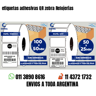 etiquetas adhesivas QR zebra Relojerías