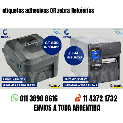 etiquetas adhesivas QR zebra Relojerías