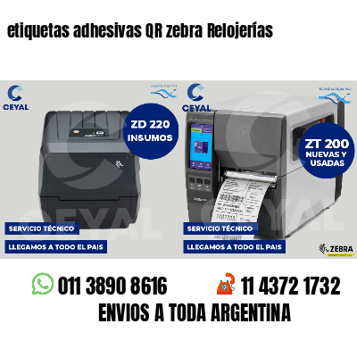 etiquetas adhesivas QR zebra Relojerías