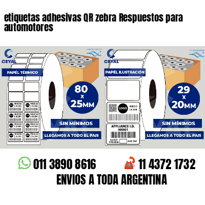 etiquetas adhesivas QR zebra Respuestos para automotores
