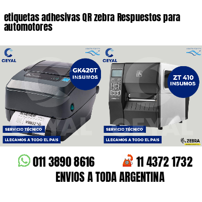 etiquetas adhesivas QR zebra Respuestos para automotores