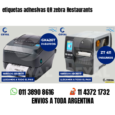 etiquetas adhesivas QR zebra Restaurants