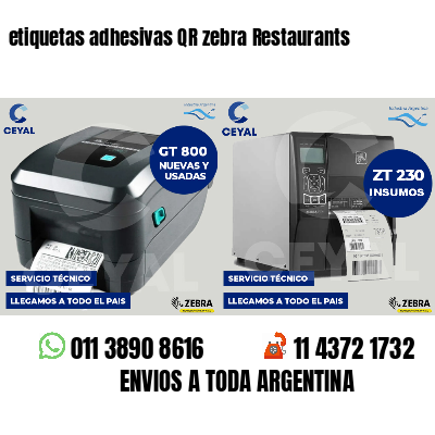 etiquetas adhesivas QR zebra Restaurants