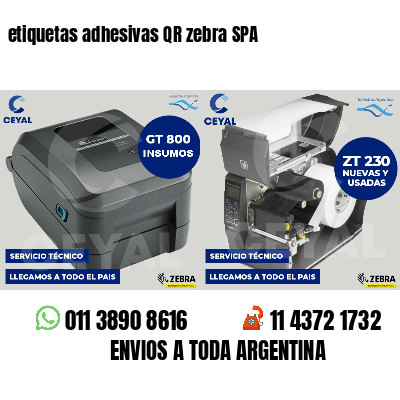 etiquetas adhesivas QR zebra SPA
