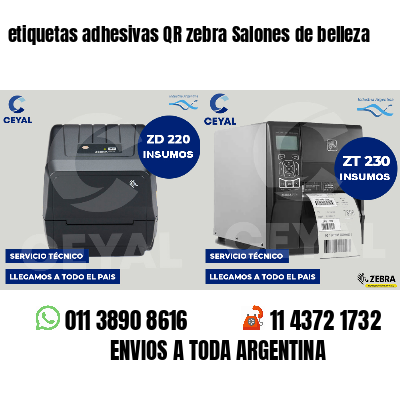 etiquetas adhesivas QR zebra Salones de belleza