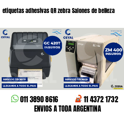 etiquetas adhesivas QR zebra Salones de belleza