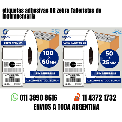 etiquetas adhesivas QR zebra Talleristas de indumnentaria