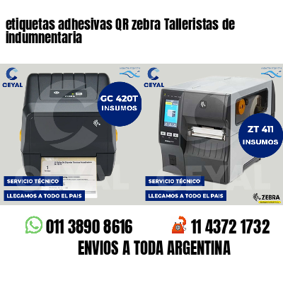 etiquetas adhesivas QR zebra Talleristas de indumnentaria