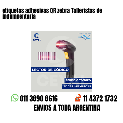 etiquetas adhesivas QR zebra Talleristas de indumnentaria