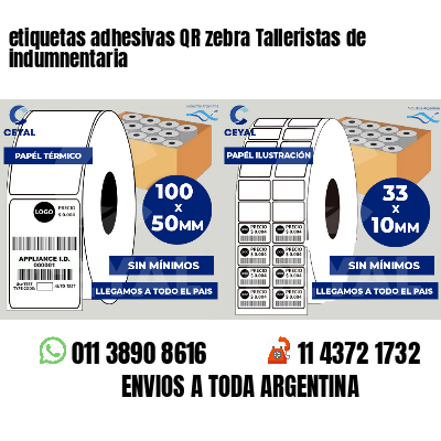 etiquetas adhesivas QR zebra Talleristas de indumnentaria