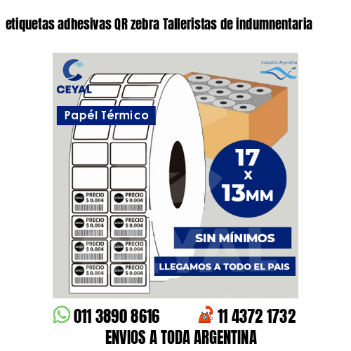 etiquetas adhesivas QR zebra Talleristas de indumnentaria