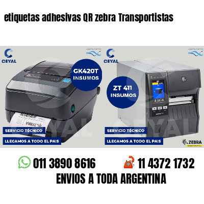 etiquetas adhesivas QR zebra Transportistas