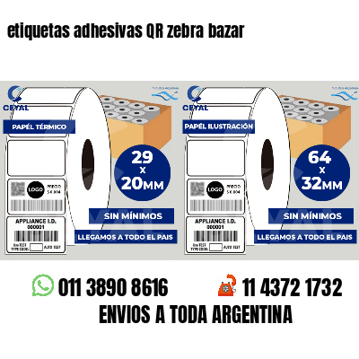 etiquetas adhesivas QR zebra bazar