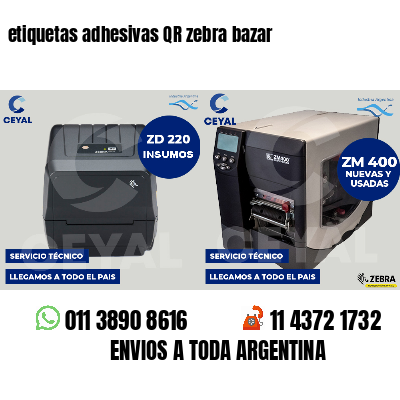 etiquetas adhesivas QR zebra bazar