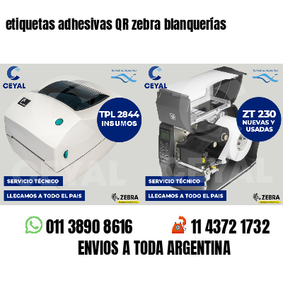 etiquetas adhesivas QR zebra blanquerías