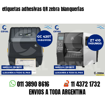 etiquetas adhesivas QR zebra blanquerías