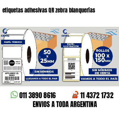 etiquetas adhesivas QR zebra blanquerías
