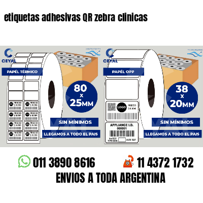 etiquetas adhesivas QR zebra clinicas