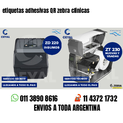 etiquetas adhesivas QR zebra clinicas