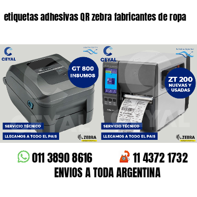 etiquetas adhesivas QR zebra fabricantes de ropa