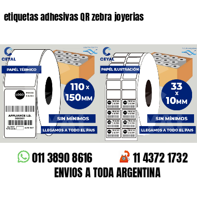 etiquetas adhesivas QR zebra joyerias