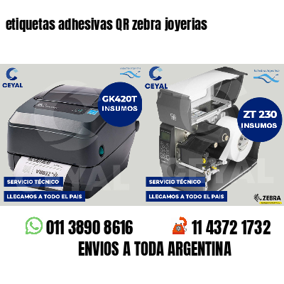 etiquetas adhesivas QR zebra joyerias