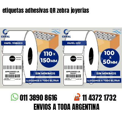 etiquetas adhesivas QR zebra joyerias