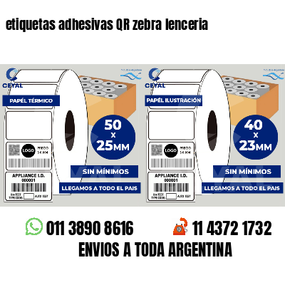 etiquetas adhesivas QR zebra lenceria