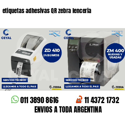 etiquetas adhesivas QR zebra lenceria