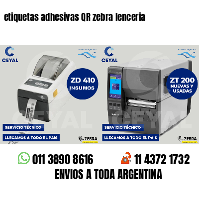 etiquetas adhesivas QR zebra lenceria