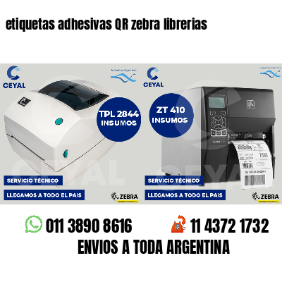 etiquetas adhesivas QR zebra librerias