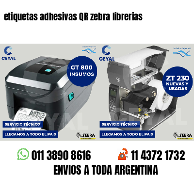 etiquetas adhesivas QR zebra librerias