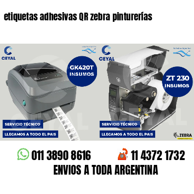 etiquetas adhesivas QR zebra pinturerías