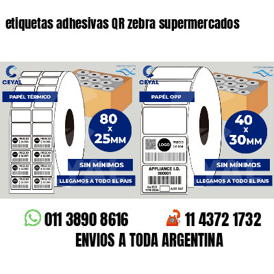 etiquetas adhesivas QR zebra supermercados