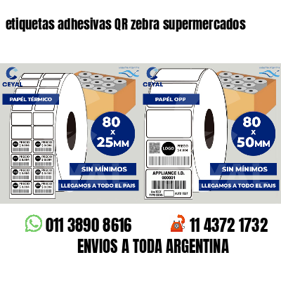 etiquetas adhesivas QR zebra supermercados